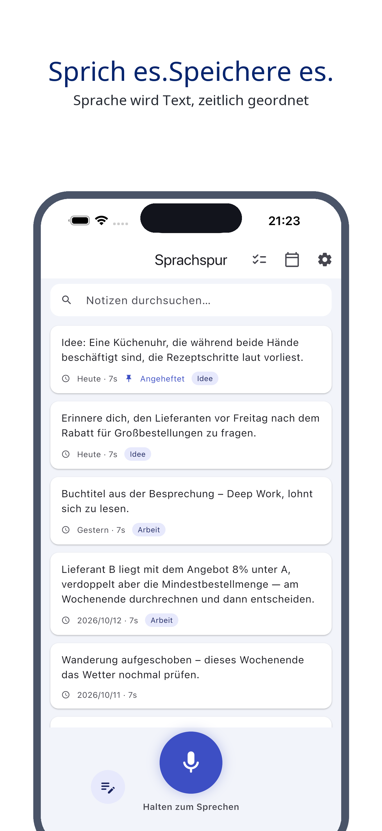 voice_trace 01_home_de screenshot