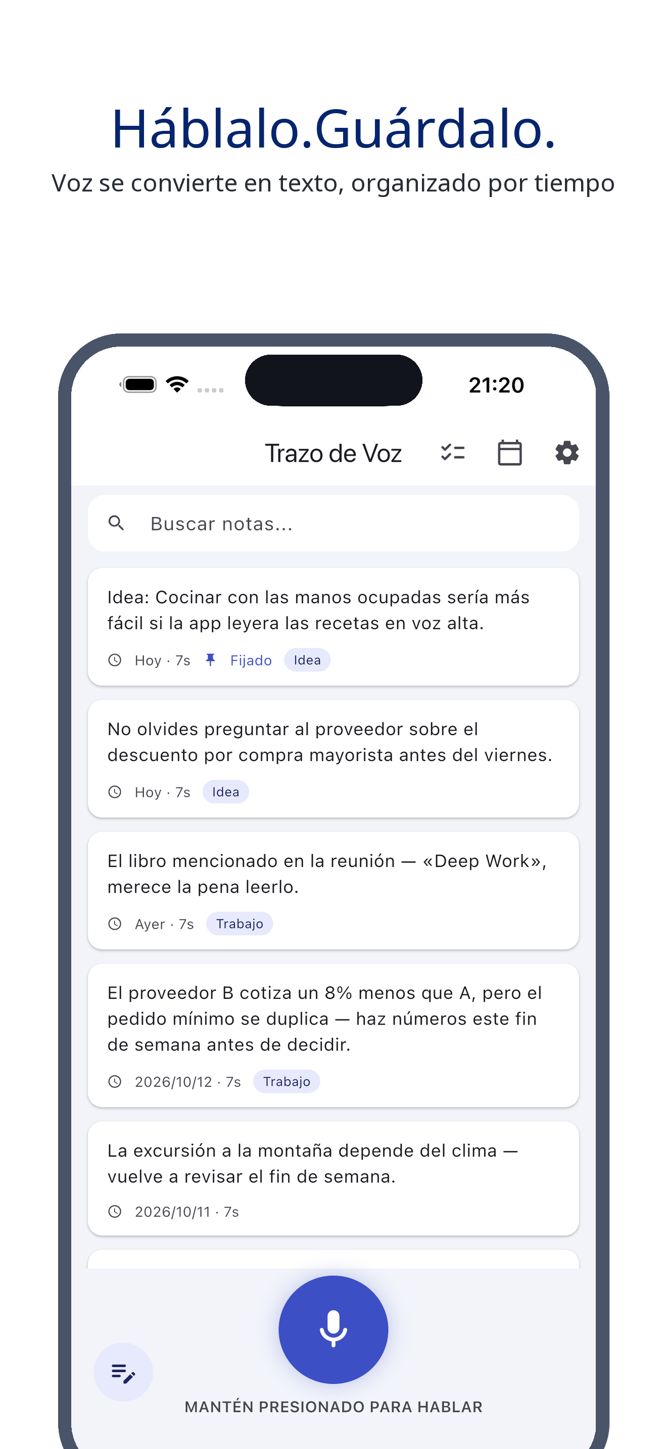 voice_trace 01_home_es screenshot