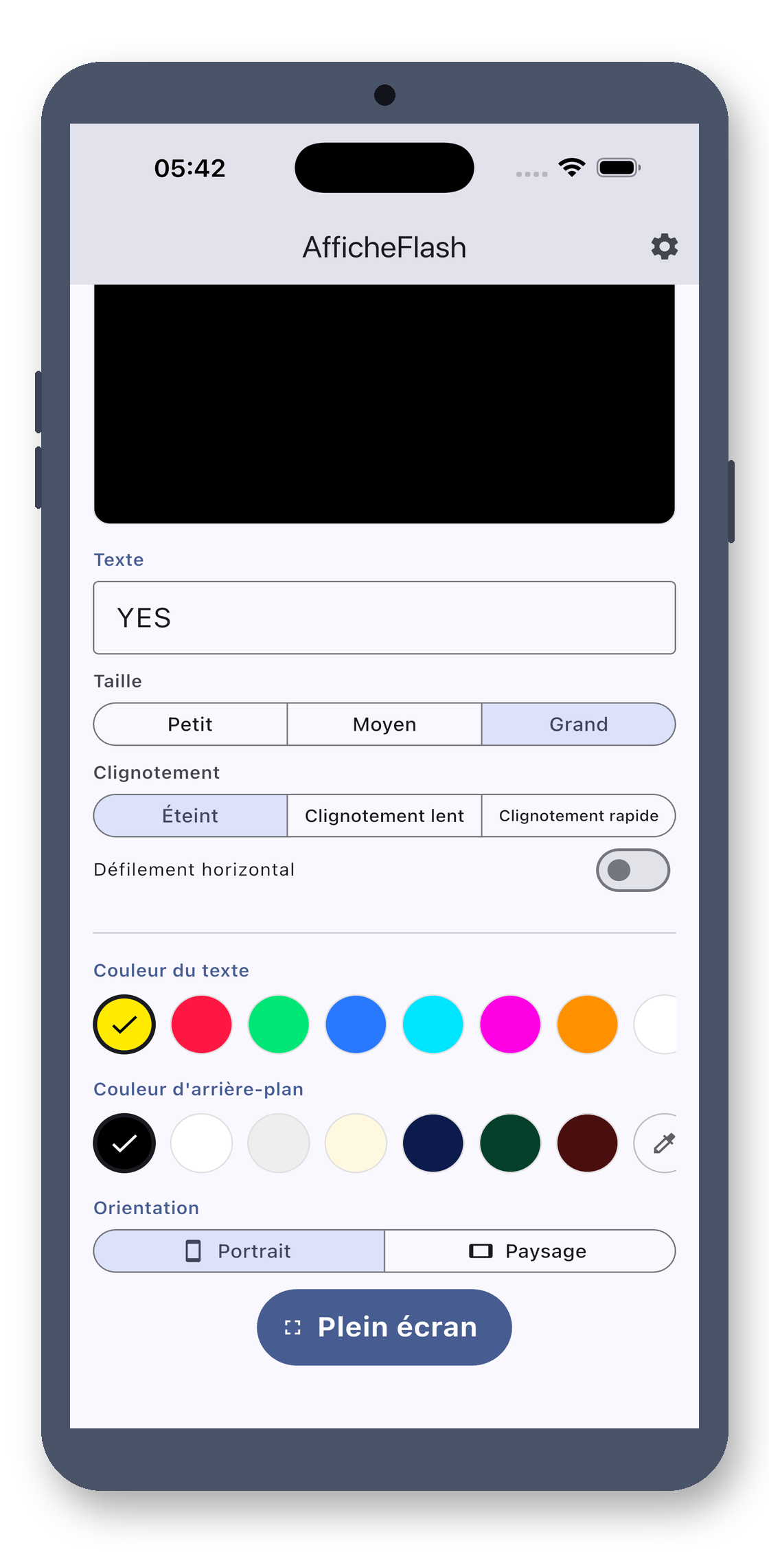 bigtext_board 06_colors_fr screenshot