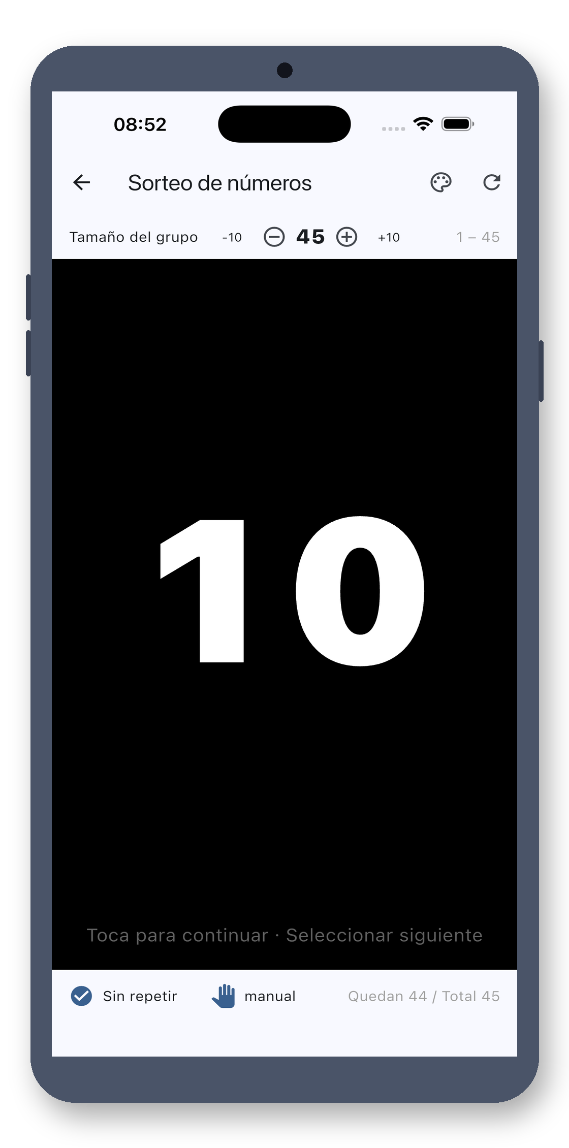 class_picker 09_number_es screenshot