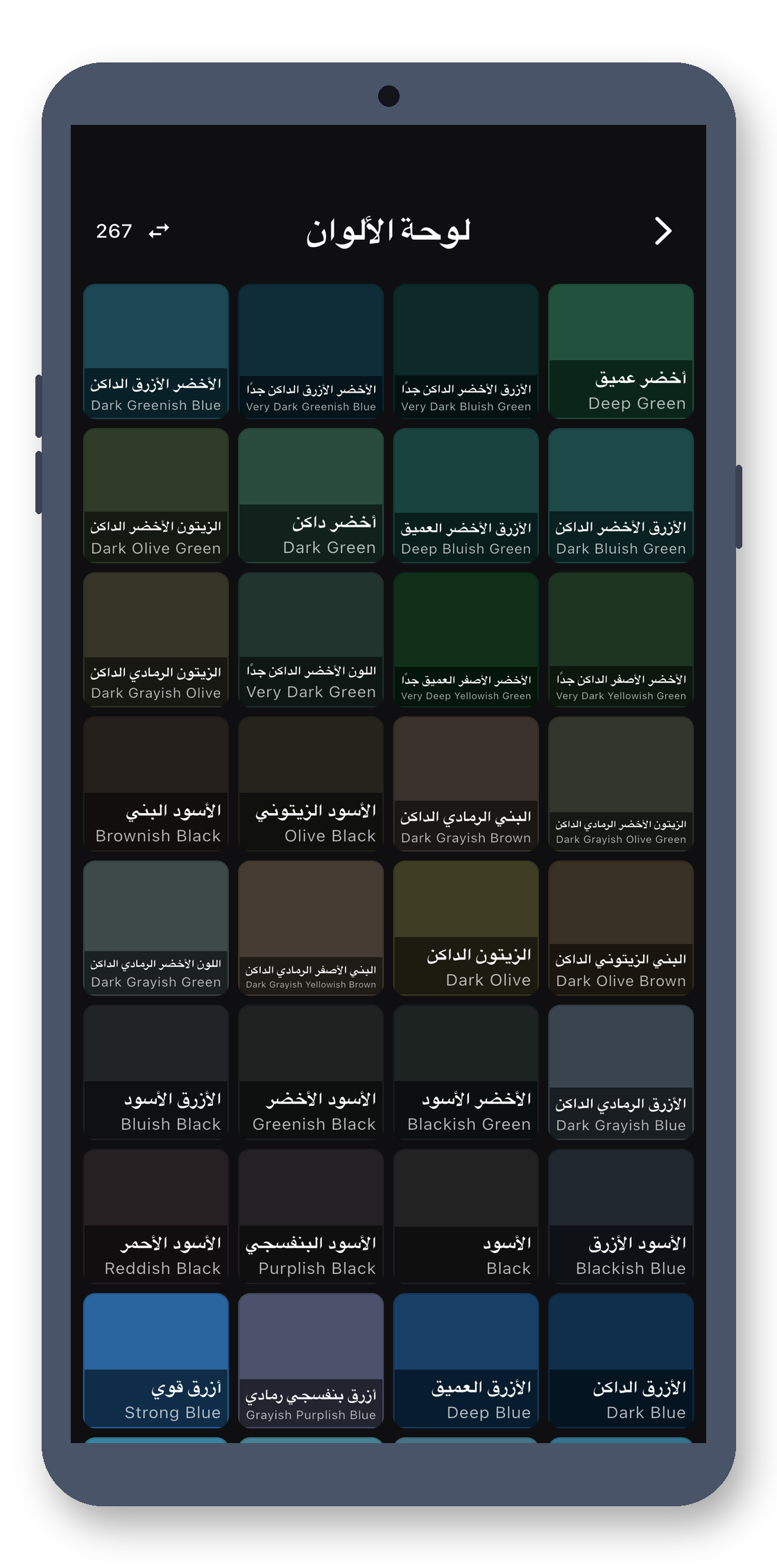 color_teller 03_detailed_card_ar screenshot