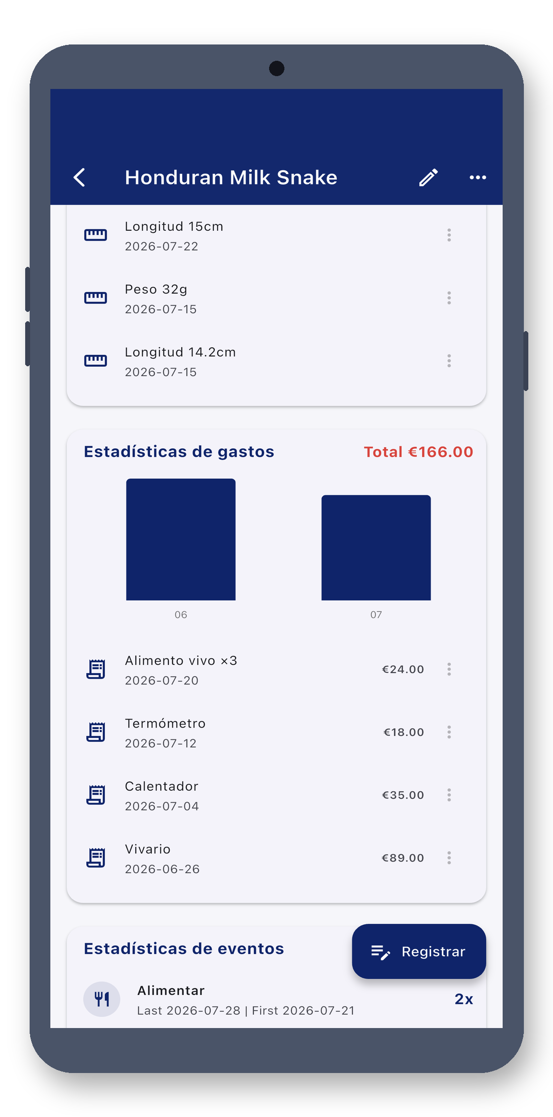 exotic_pet_log 06_cost_es screenshot