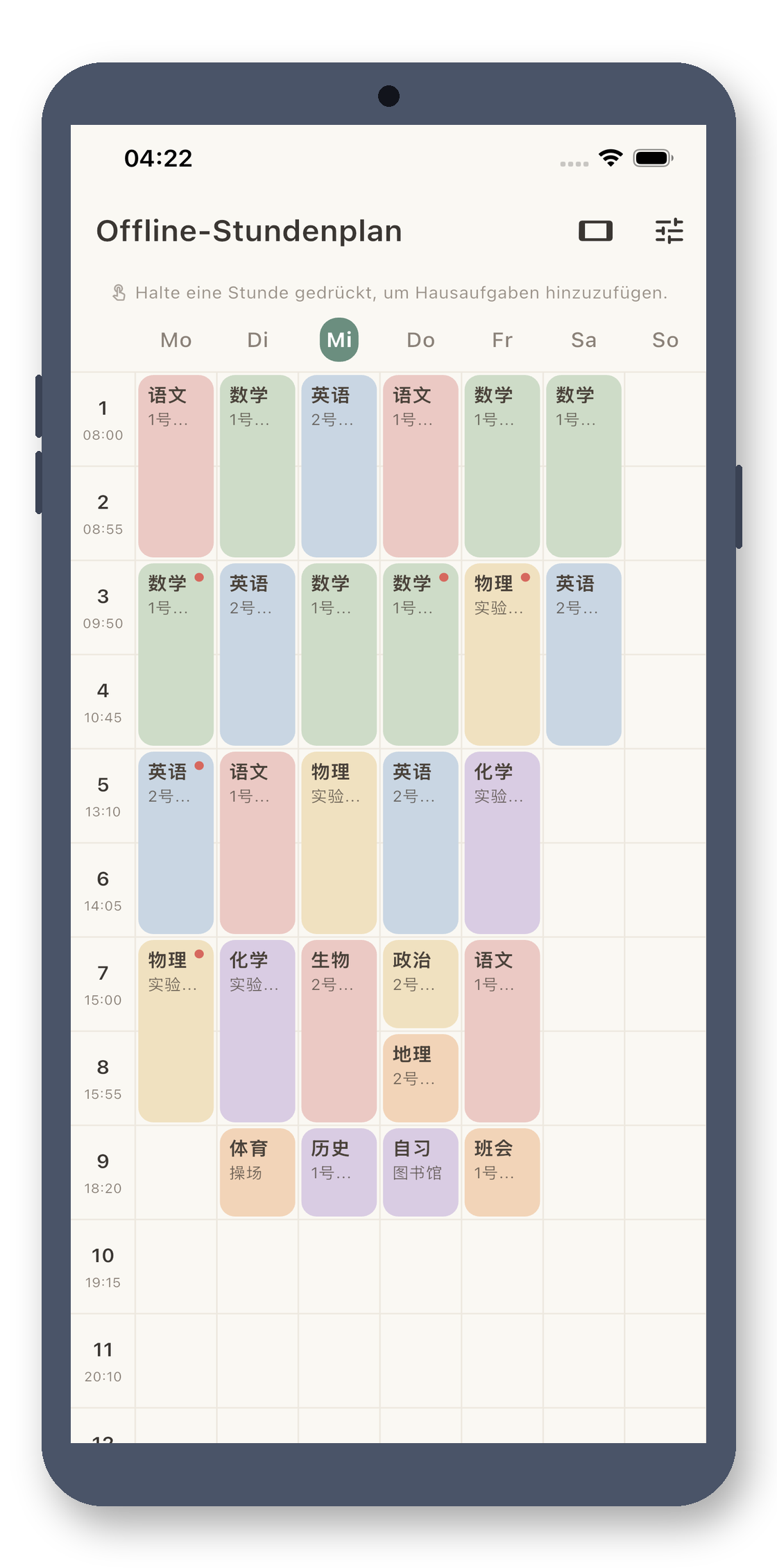 local_timetable 01_week_de screenshot