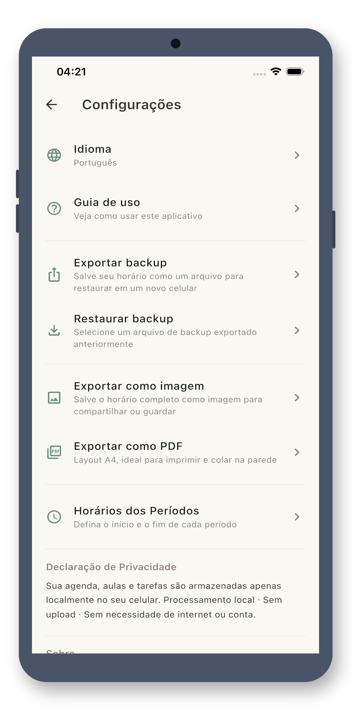 local_timetable 08_settings_pt screenshot