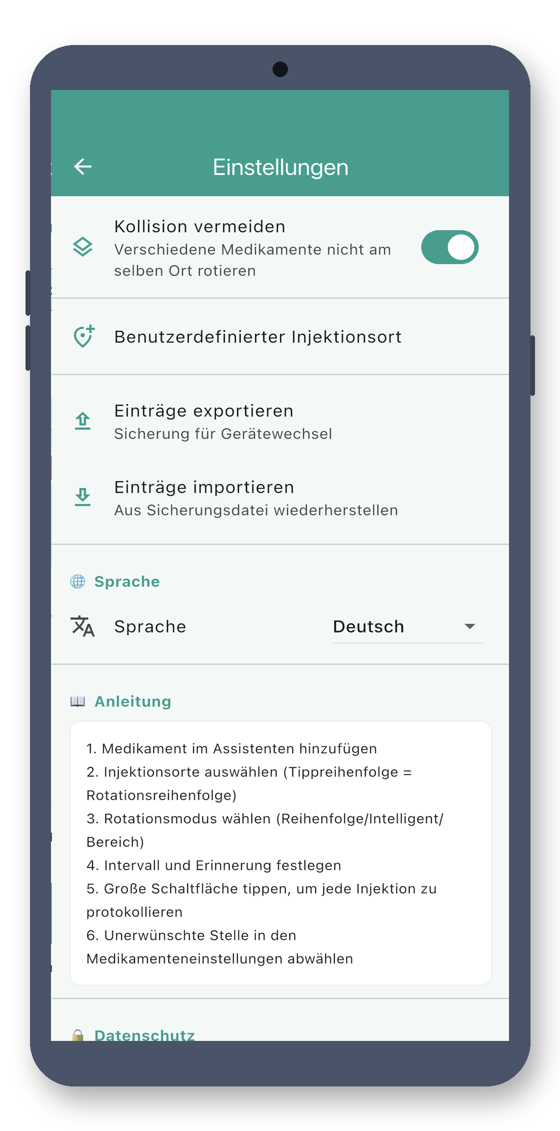 site_stamp 09_settings_de screenshot