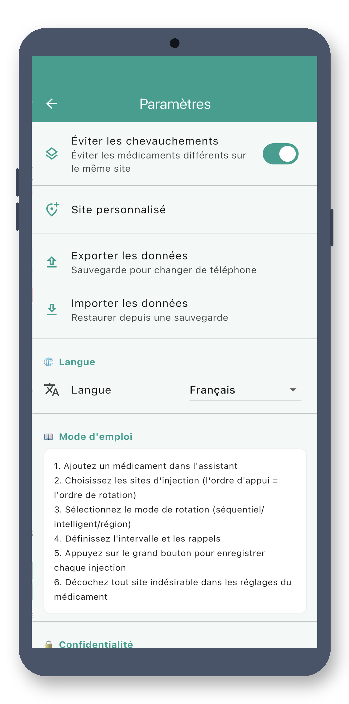 site_stamp 09_settings_fr screenshot